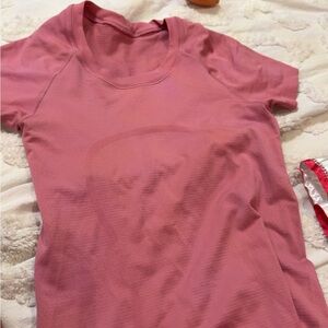 Lululemon Athletica Pink Fitted Polo T-Shirt